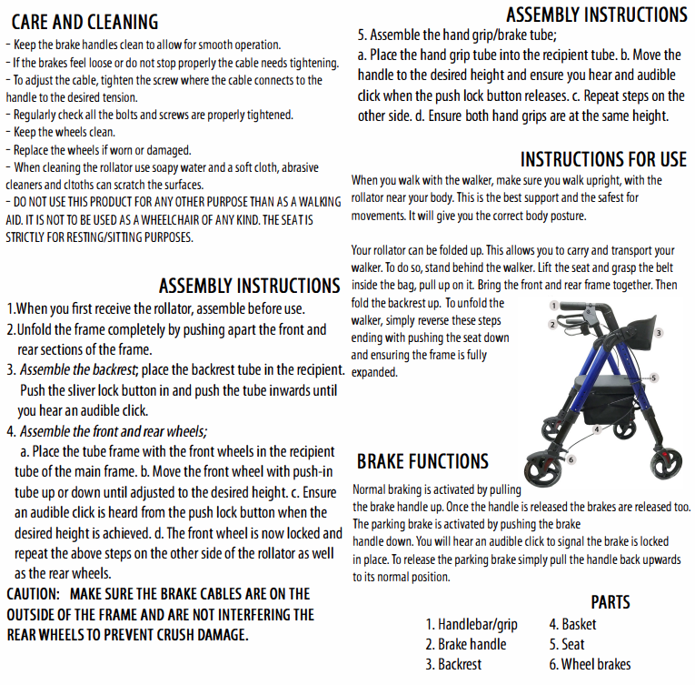 Aluminum Folding Bariatric Rollator with padded seat and 8" wheels.