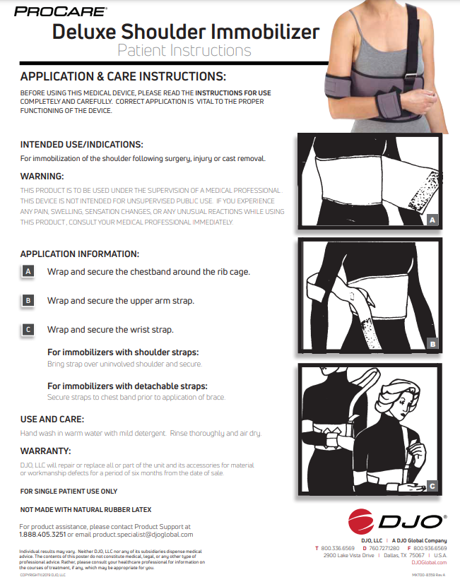 DELUXE SLING SHOULDER IMMOBILIZER for shoulder support and immobilization.