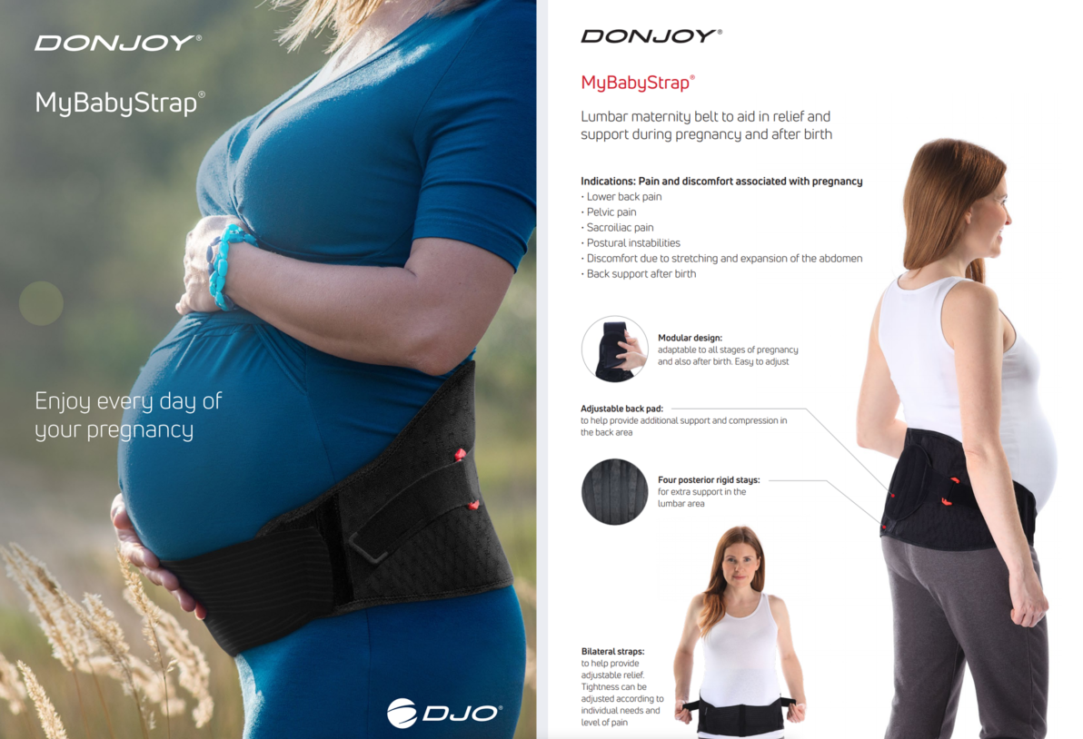 DonJoy MYBABYSTRAP Maternity Brace for back and pelvic support during and after pregnancy.