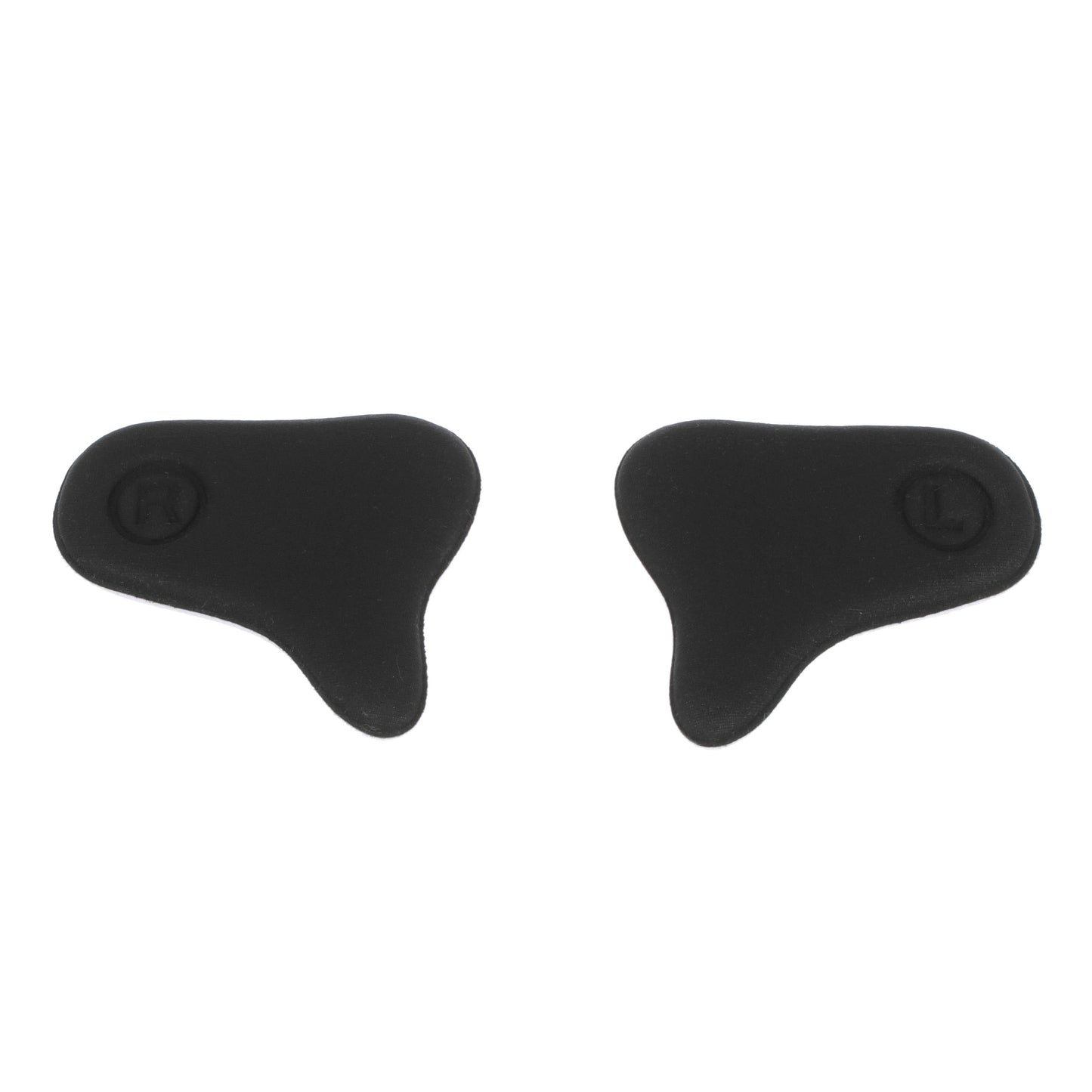 Black hernia pads for women's underwear, left and right, Model #672.