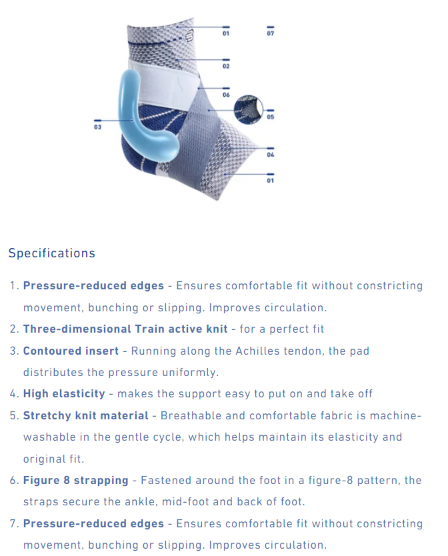 MalleoTrain Plus Ankle Brace with Figure-8 Strap for Stability and Comfort.