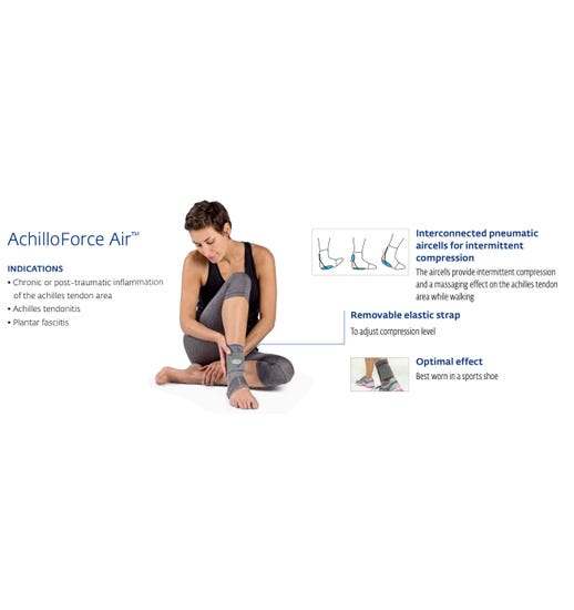 DonJoy AchilloForce Air Ankle Support for Achilles tendon compression and pain relief.