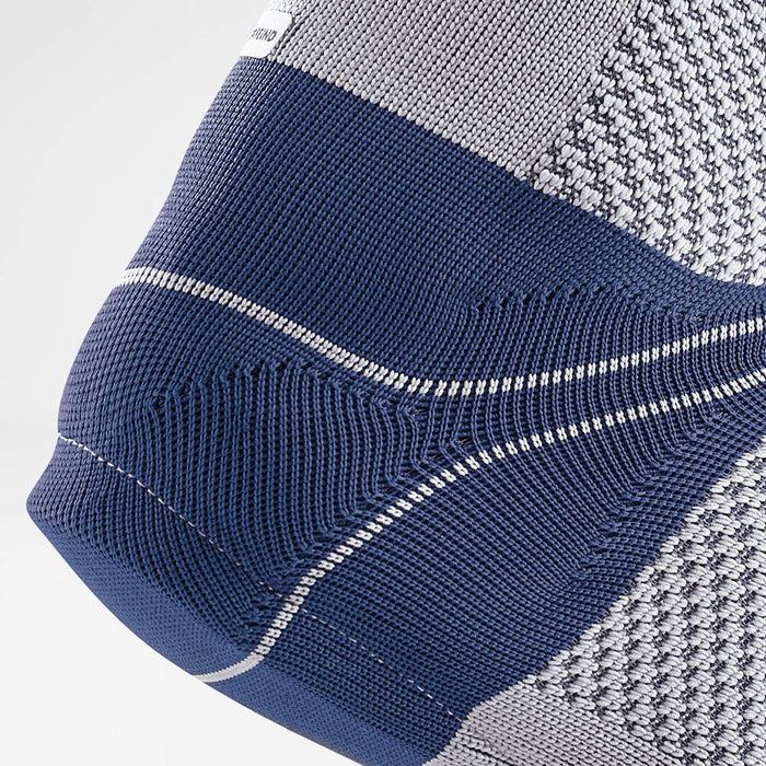 AchilloTrain Ankle Brace in blue and gray, showing breathable material and contoured design for Achilles tendon support.