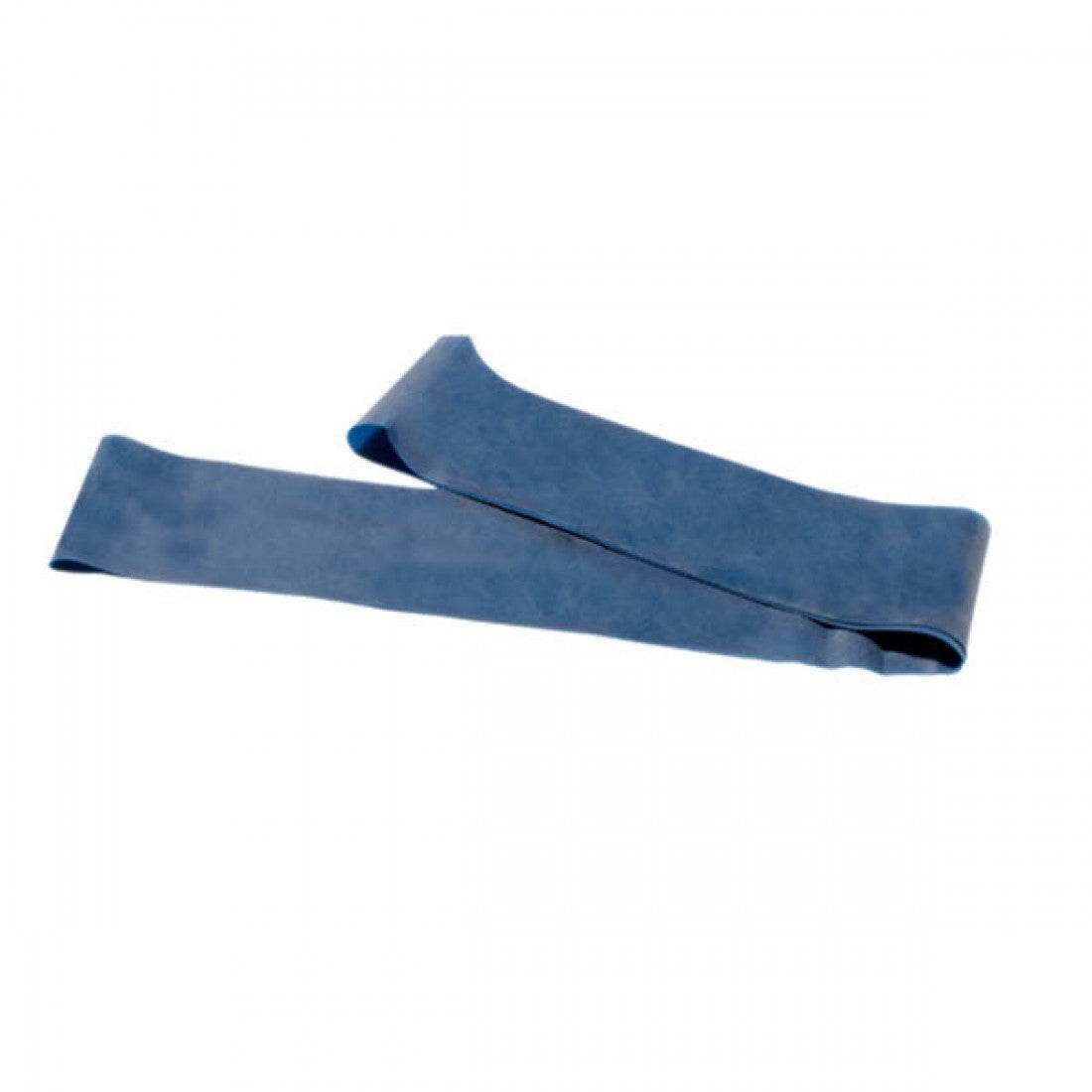 InMotion Premium Loop Bands - Pack of 10, high-quality latex exercise bands in blue, 10" long, ideal for upper body workouts.