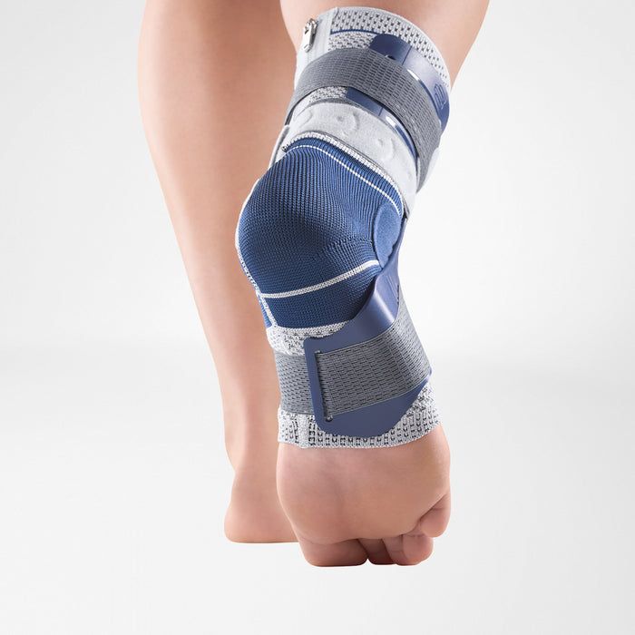 MalleoLoc L3 Ankle Brace on foot, providing adjustable stabilization with slim fit for narrow shoes.