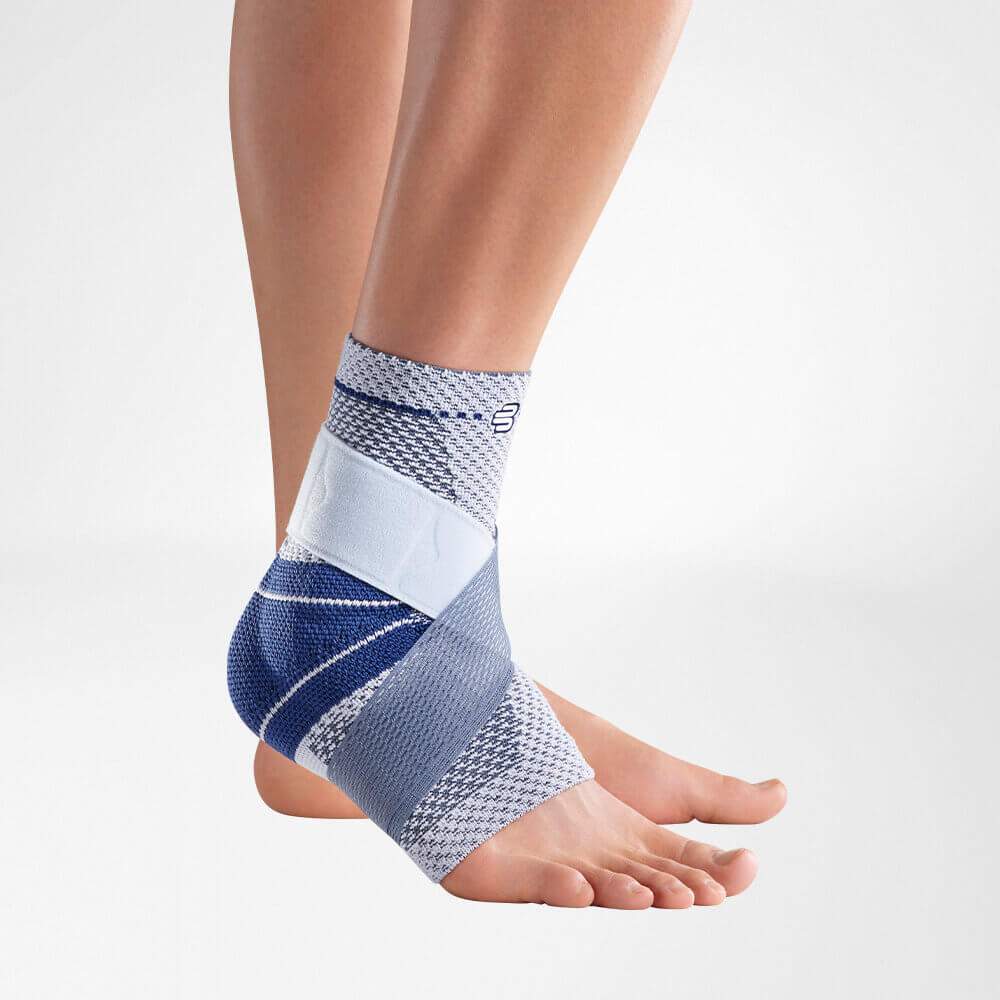 MalleoTrain Plus ankle brace with figure-8 strap for stability and protection against twisting.