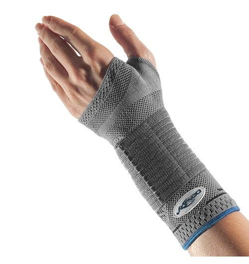 Elastic wrist support with 3D contoured knit design for compression and stabilization, DonJoy ManuForce.