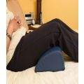 MOBB Up Rite Cushion Wedge in use, preventing body sliding and reducing pressure with wipeable navy cover.