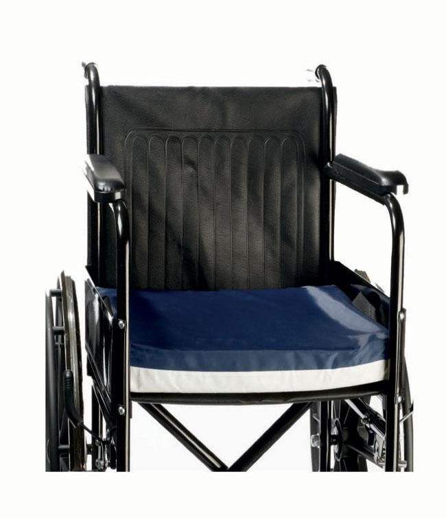 Wheelchair with gel cushion for comfort and stability