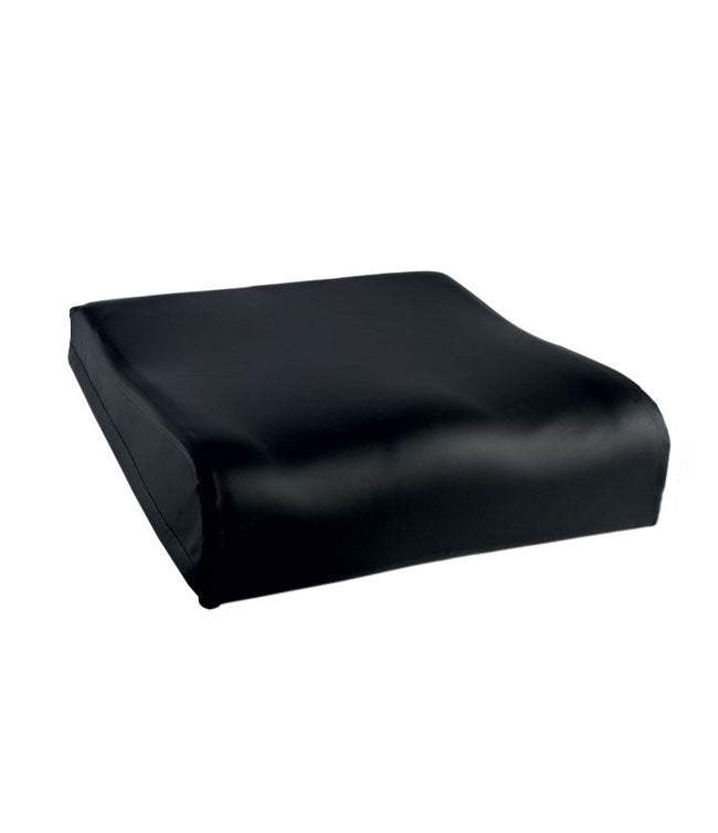 Wheelchair dual layer cushion with memory foam for comfort and support.