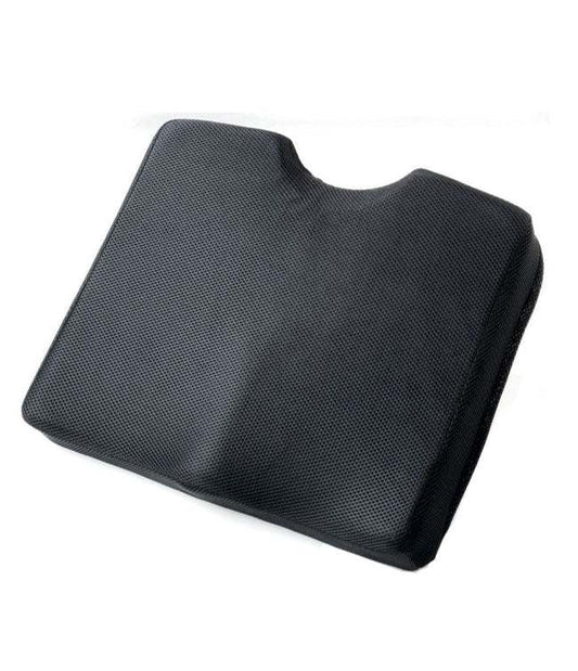 Conform Cushion with coccyx cutout and moisture-resistant cover.