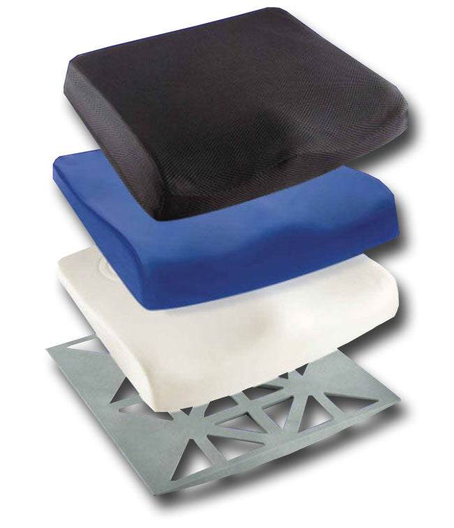 Seatrite Cushioned Rigidizer layers enhancing wheelchair comfort and posture stability.