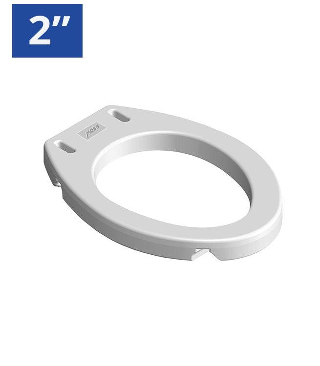 2" Raised Toilet Seat for enhanced comfort and mobility support.