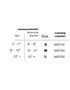 Night Splint - Boot size chart for plantar fascia treatment.