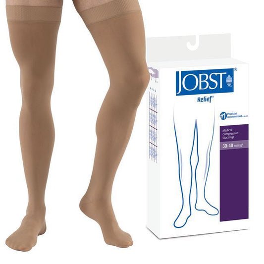 JOBST Relief - Thigh High Dot Band - Closed Toe