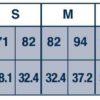Size chart for Servoclin Hernia Block Low Cut Unisex Briefs.
