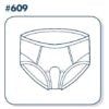 Unisex high cut briefs for hernia support, breathable and 100% cotton, in light grey.