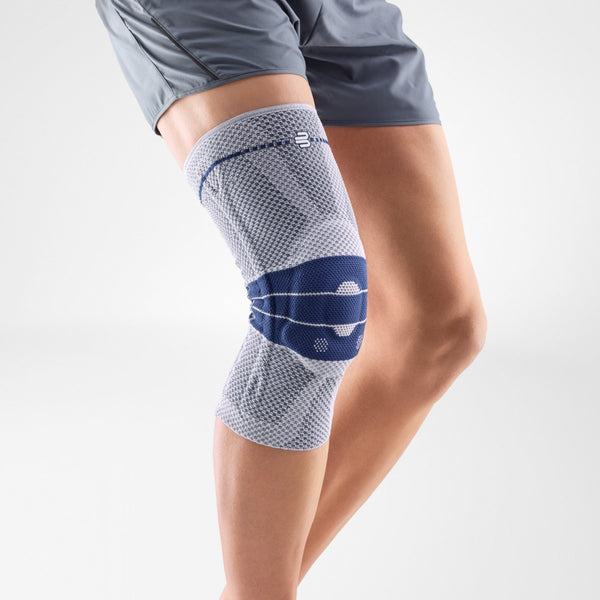 Bauerfeind GenuTrain Knee Brace providing support and pain relief for knee instability and swelling.