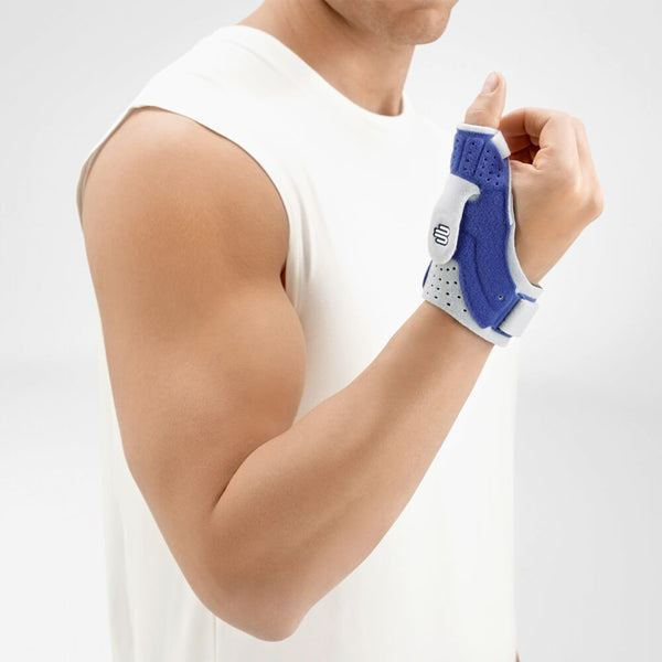 RhizoLoc Thumb Brace stabilizing thumb support for joint injuries and osteoarthritis.