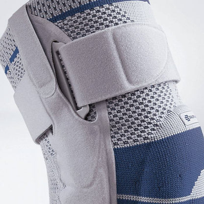 Bauerfeind GenuTrain S Knee Brace with lateral joint splints for support and stability.
