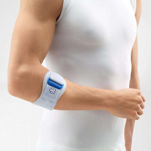 EpiPoint Elbow Brace providing tendon pain relief.