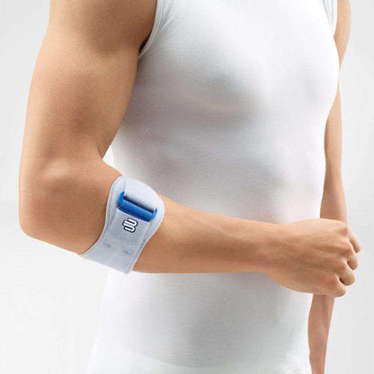 EpiPoint Elbow Brace providing tendon pain relief.
