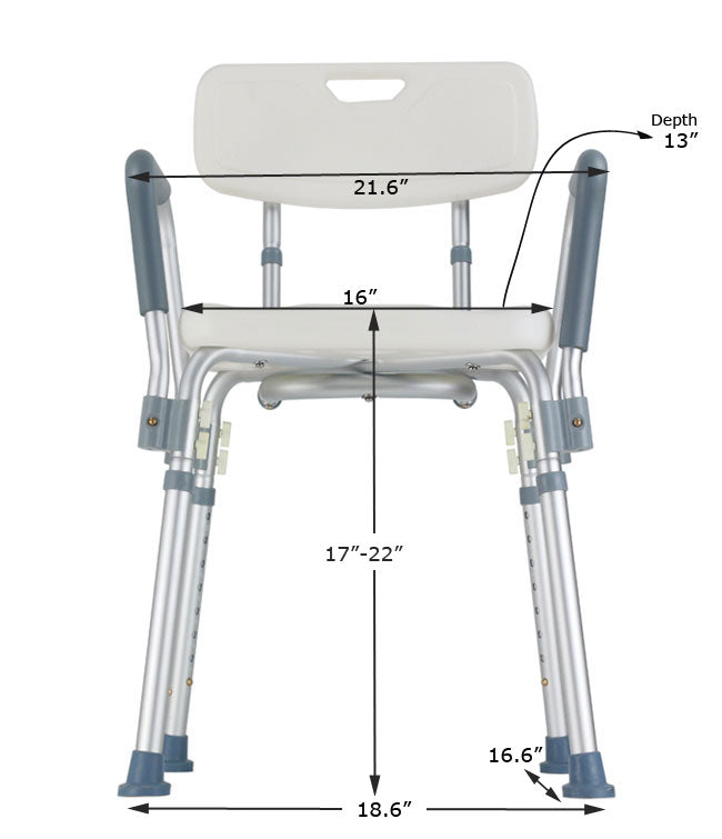 Bath Chair with Back and Arms