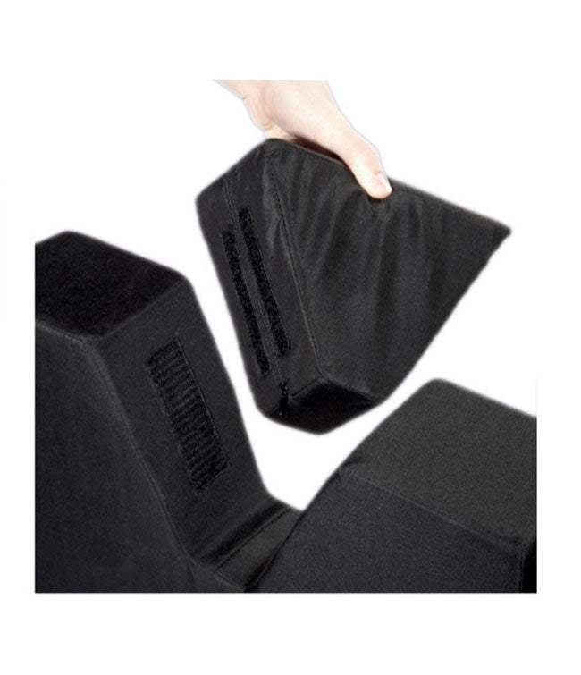 Convertible Coccyx Wedge Cushion with removable section and Velcro attachment.